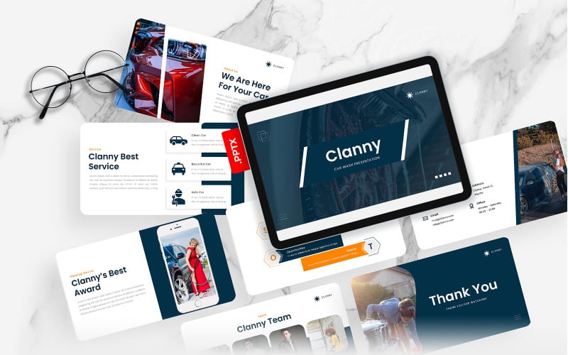 clanny car wash powerpoint template original
