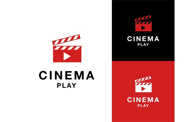 clapper board movie play logo original