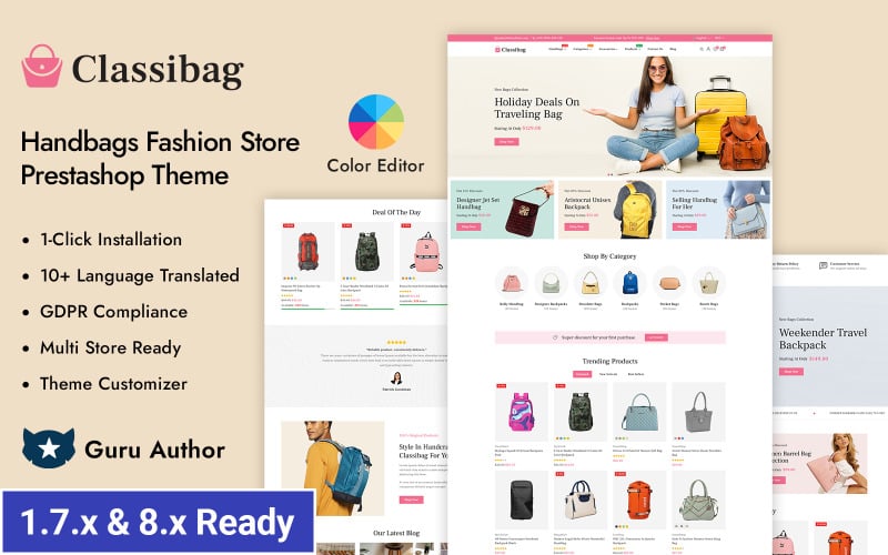 classibag handbags fashion store prestashop responsive theme original