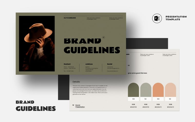 clean brand guideline presentation original