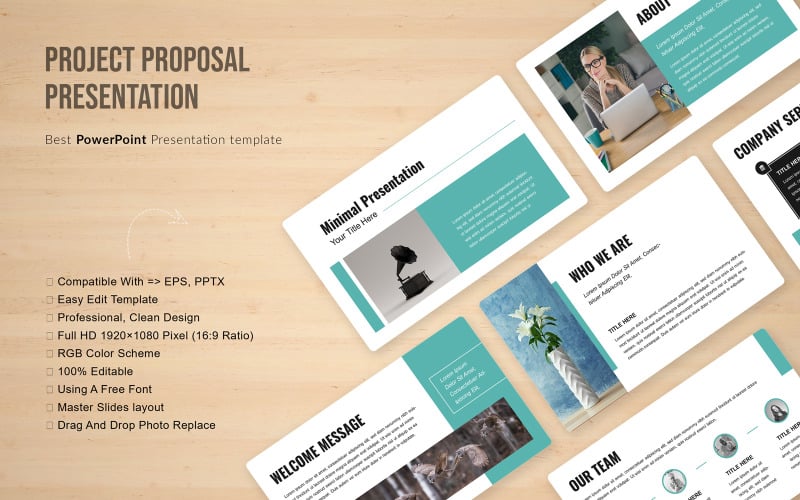 clean business modern presentation template original