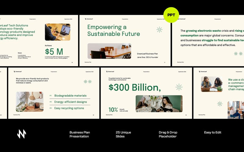 clean business plan powerpoint original