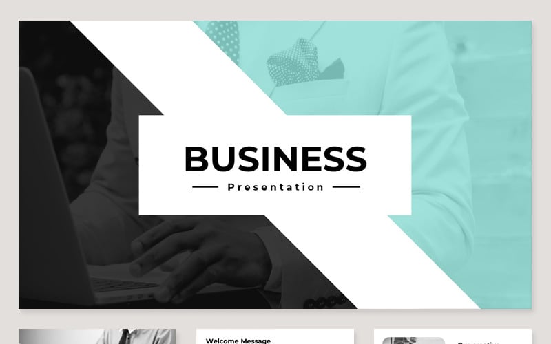 clean business presentation pack powerpoint template original
