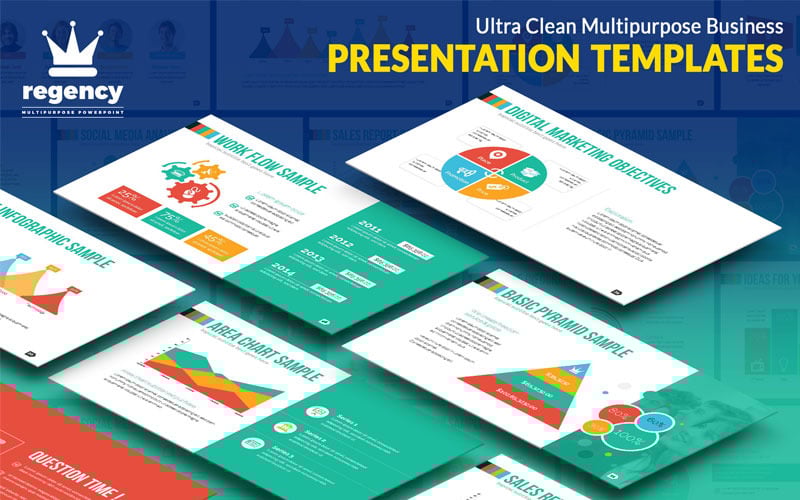 clean business presentation powerpoint template original