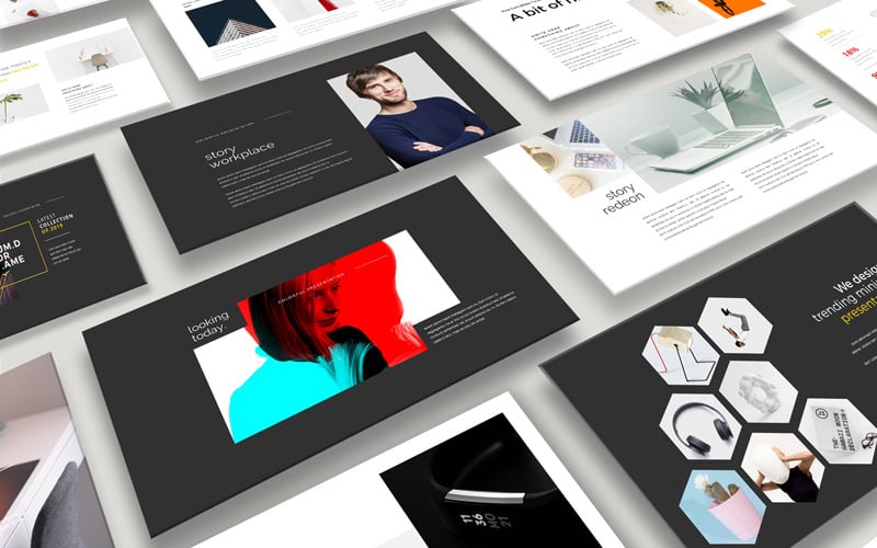 clean creative business presentation powerpoint template original