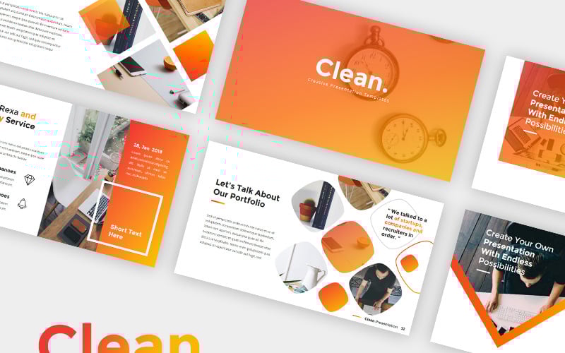 clean creative powerpoint template original
