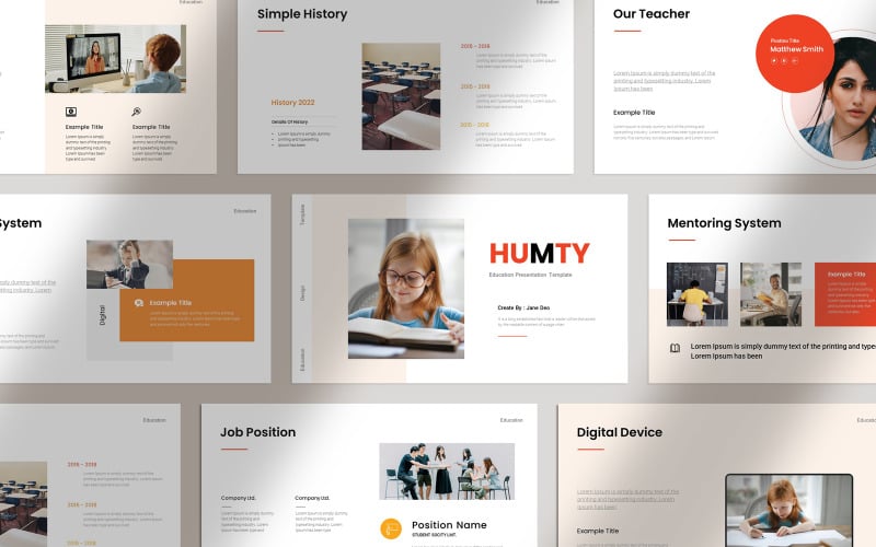 clean education presentation layout original