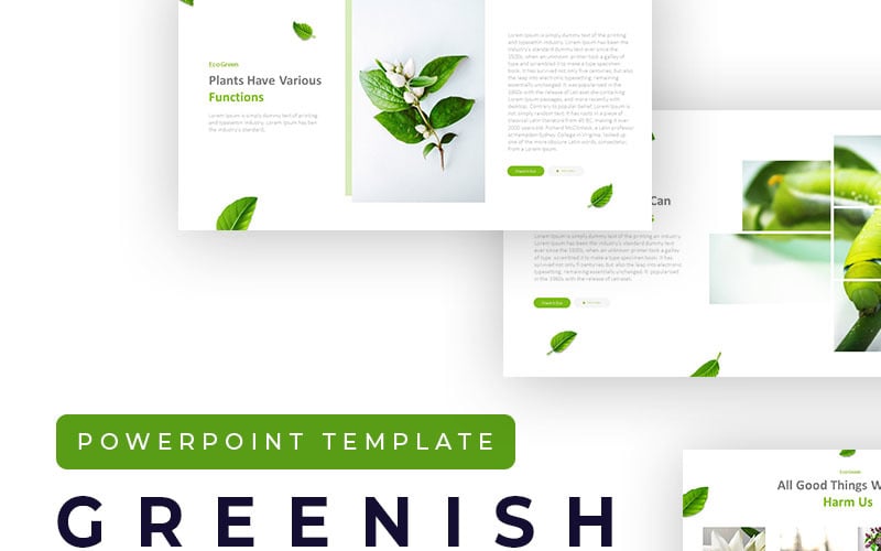 clean greenish presentation powerpoint template original