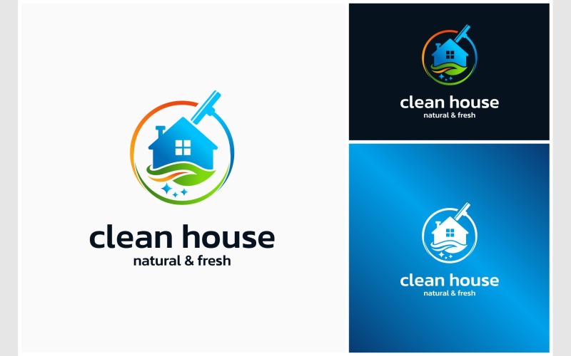 clean house natural cleaning logo original