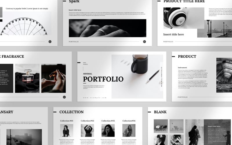 clean minimal portfolio presentation template original