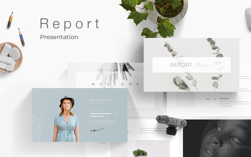 clean minimal powerpoint template original