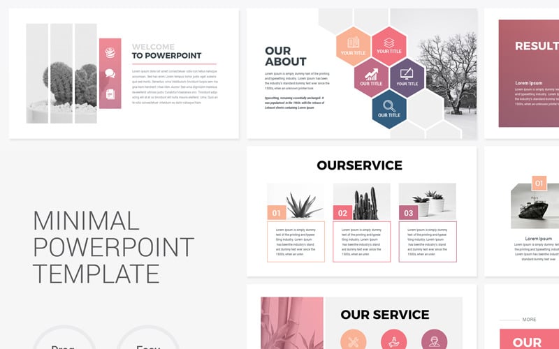 clean minimal presentation powerpoint template original