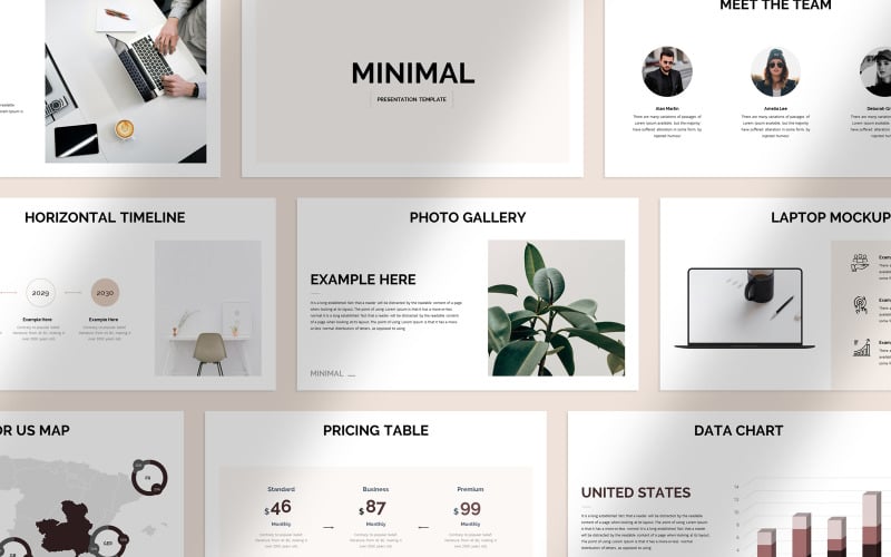 clean minimal presentation template original
