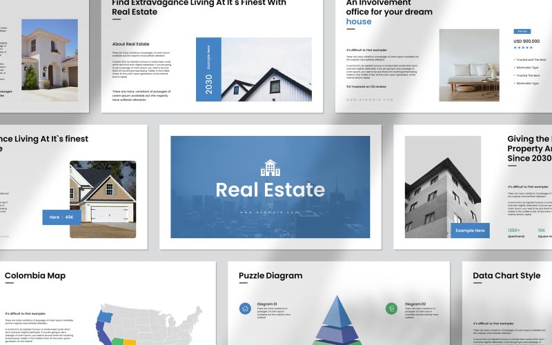 clean real estate presentation template original