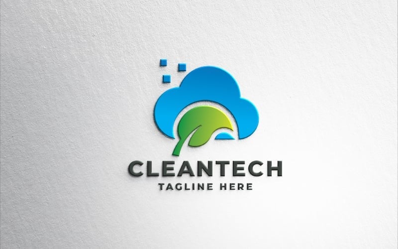 clean tech logo pro template original
