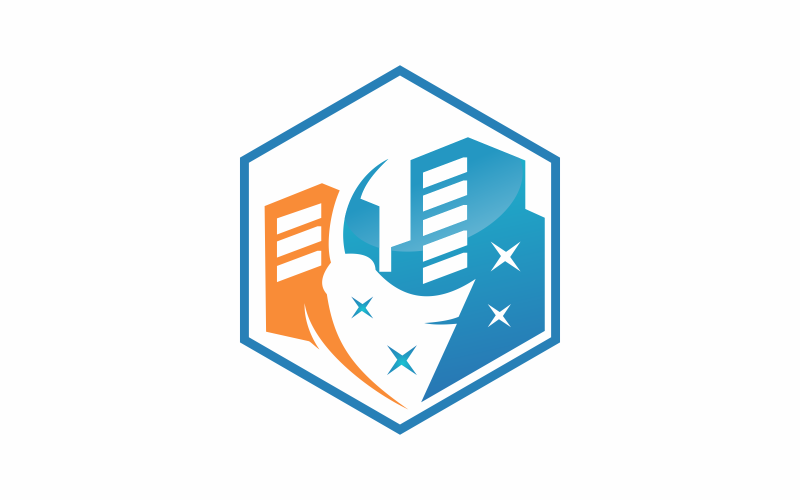 clean town modern logo template original