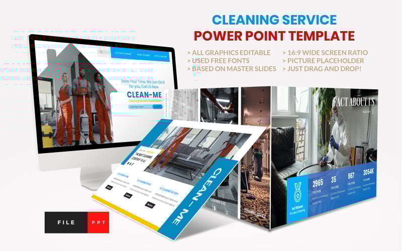 cleaning service powerpoint template original
