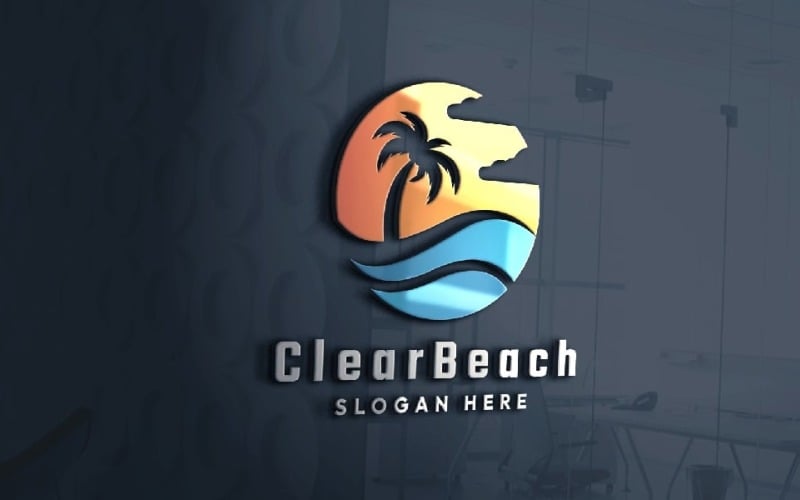 clear beach view resort logo original