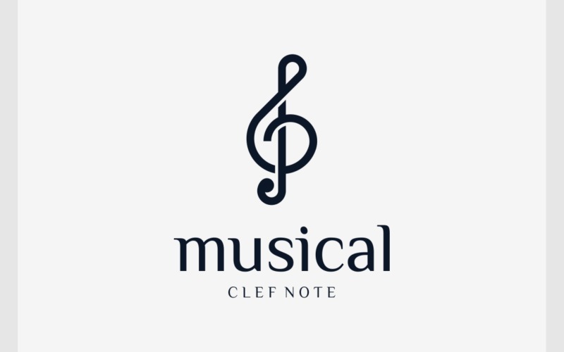 clef note treble musical music logo original