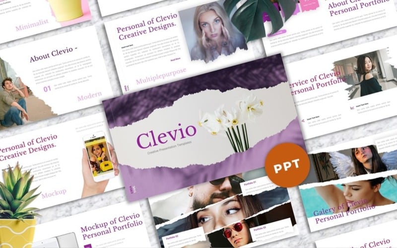 clevio personal portfolio powerpoint original