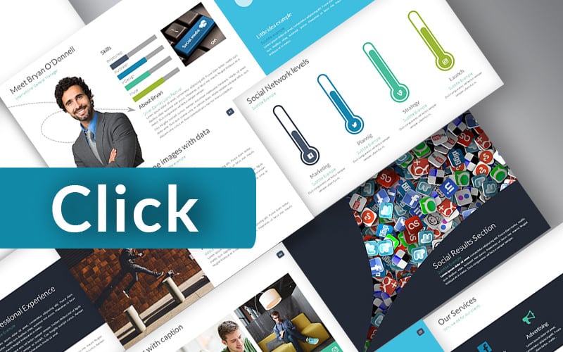 click powerpoint template original