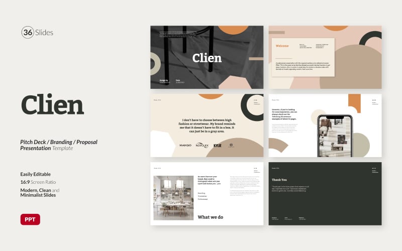 clien pitch deck presentation powerpoint template original