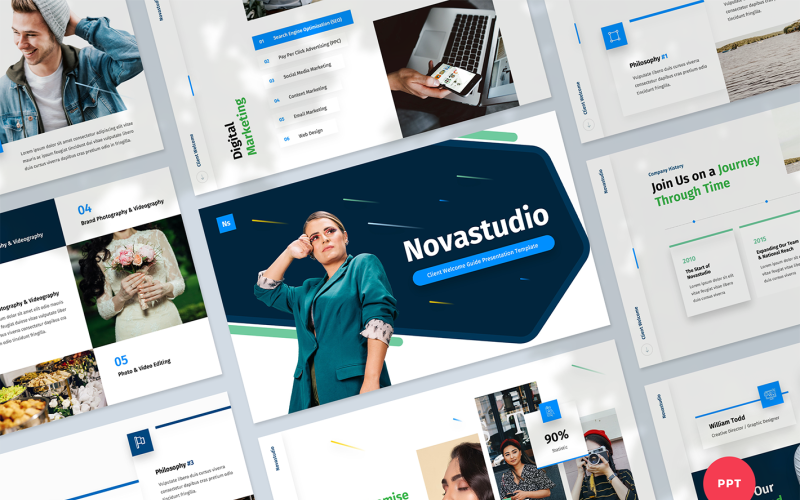 client welcome guide presentation powerpoint template original
