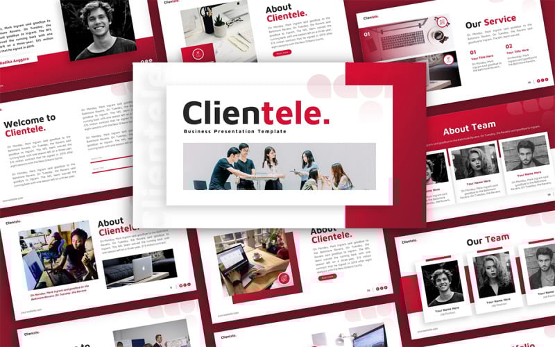 clientele business multipurpose powerpoint presentation template original