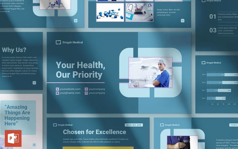 clinic presentation powerpoint template original