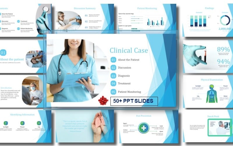 clinical case powerpoint modern template original