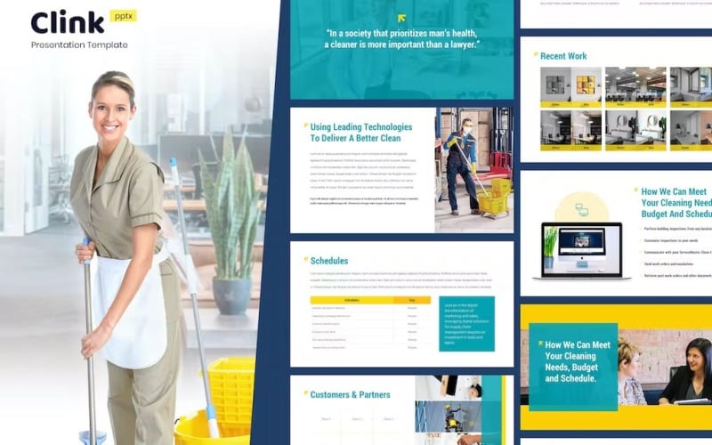 clink cleaning service powerpoint template original