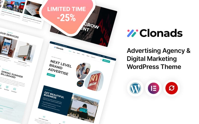 clonads advertising agency and digital marketing wordpress theme original