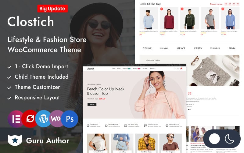 clostich lifestyle amp fashion store elementor woocommerce responsive theme original