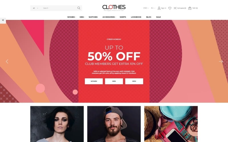 clothes apparel brand online template prestashop theme original