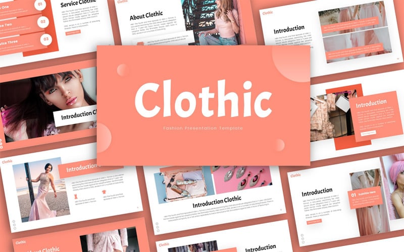 clothic fashion multipurpose powerpoint presentation template original