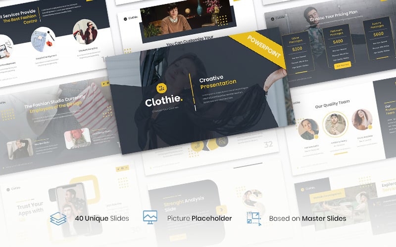 clothie creative business powerpoint template original