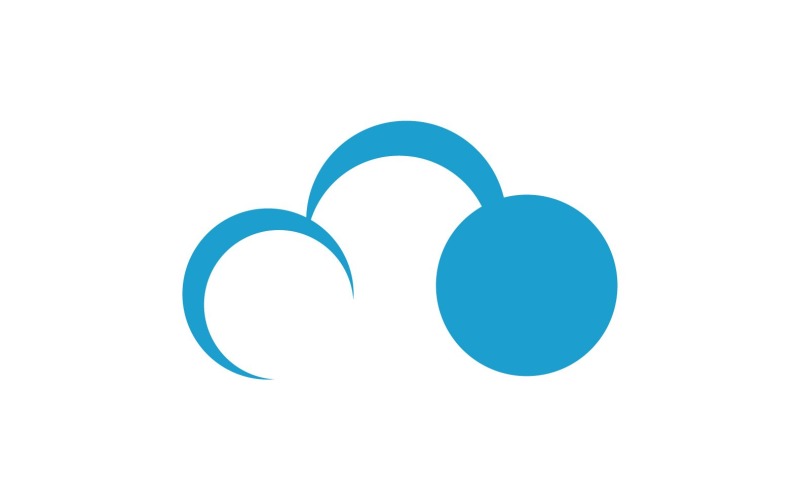 cloud blue vector logo vector v original