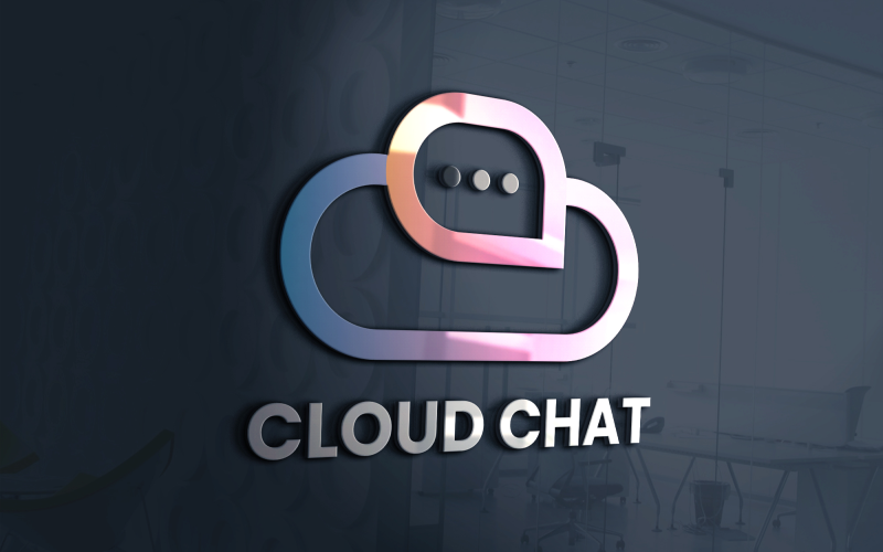 cloud chat vector logo template original
