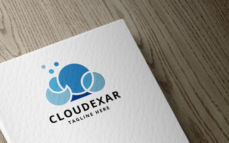 cloud dots logo pro template original