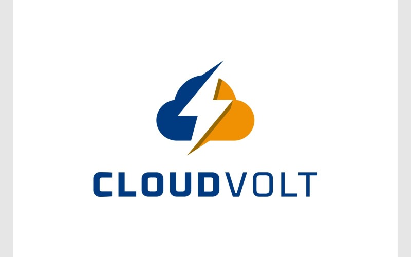 cloud energy lightning power logo original