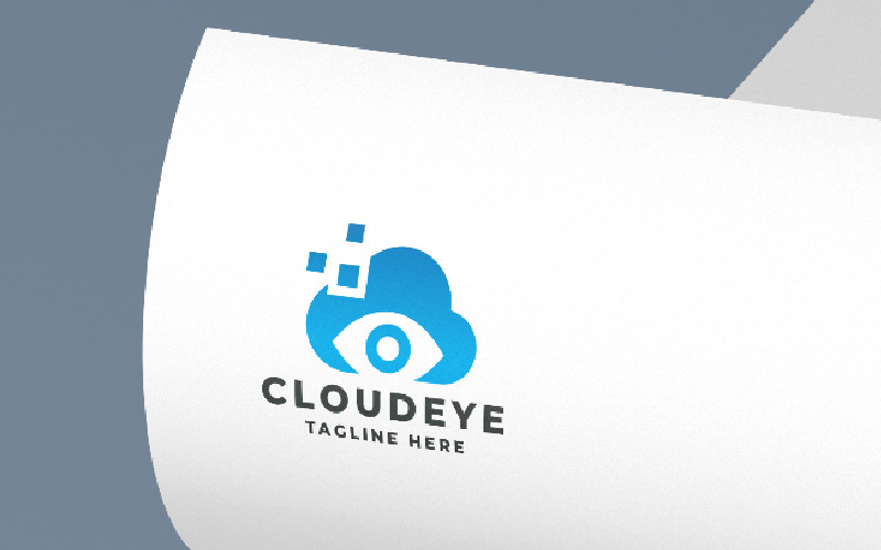 cloud eye logo pro template original