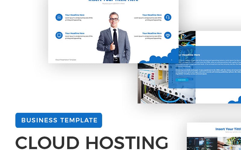 cloud hosting powerpoint template original