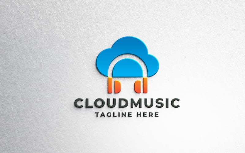 cloud music logo pro template original