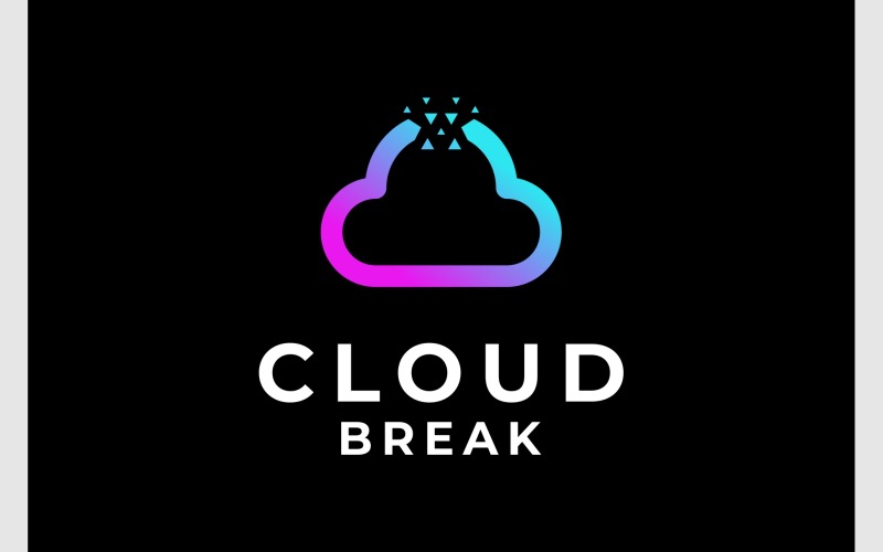 cloud sky broken crash logo original