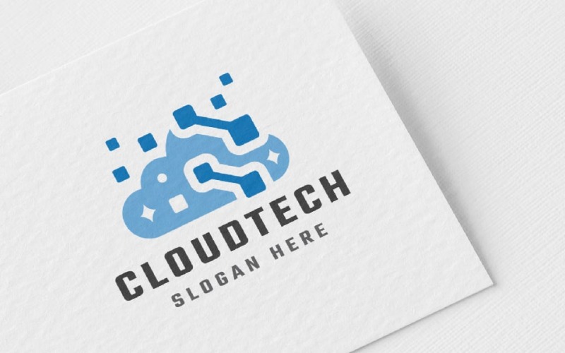 cloud tech professional logo template original
