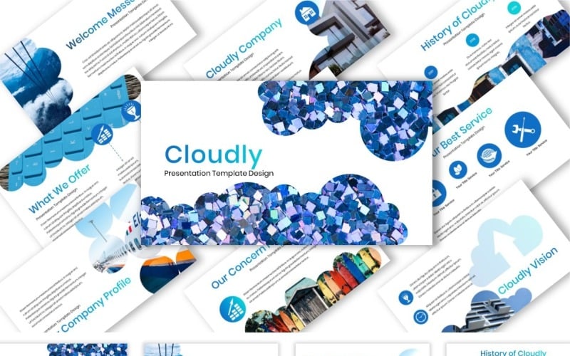 cloudly powerpoint template original