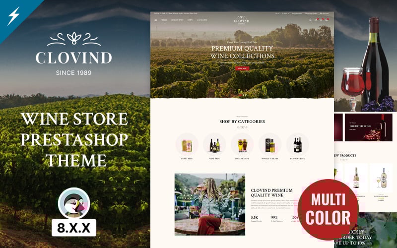 clovind wine liquor store and vineyard prestashop theme original