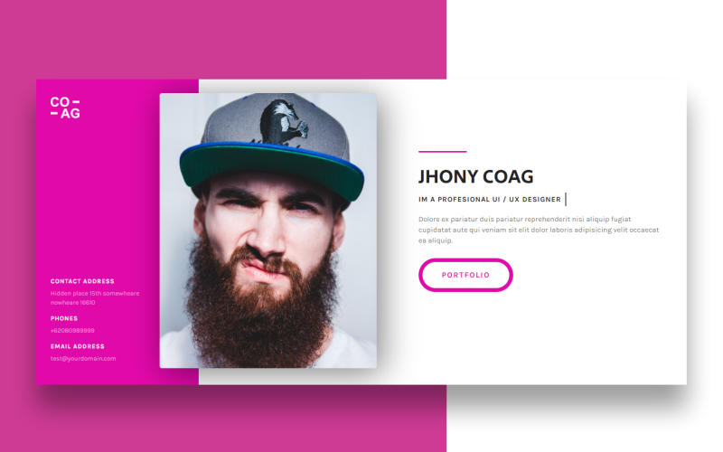 coag personal one landing page template original