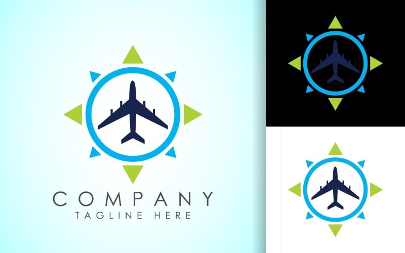 coastal logo compass logo concept original