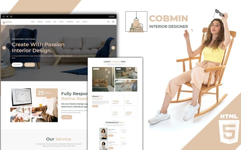 cobmin architecture for interior designer landing page template original